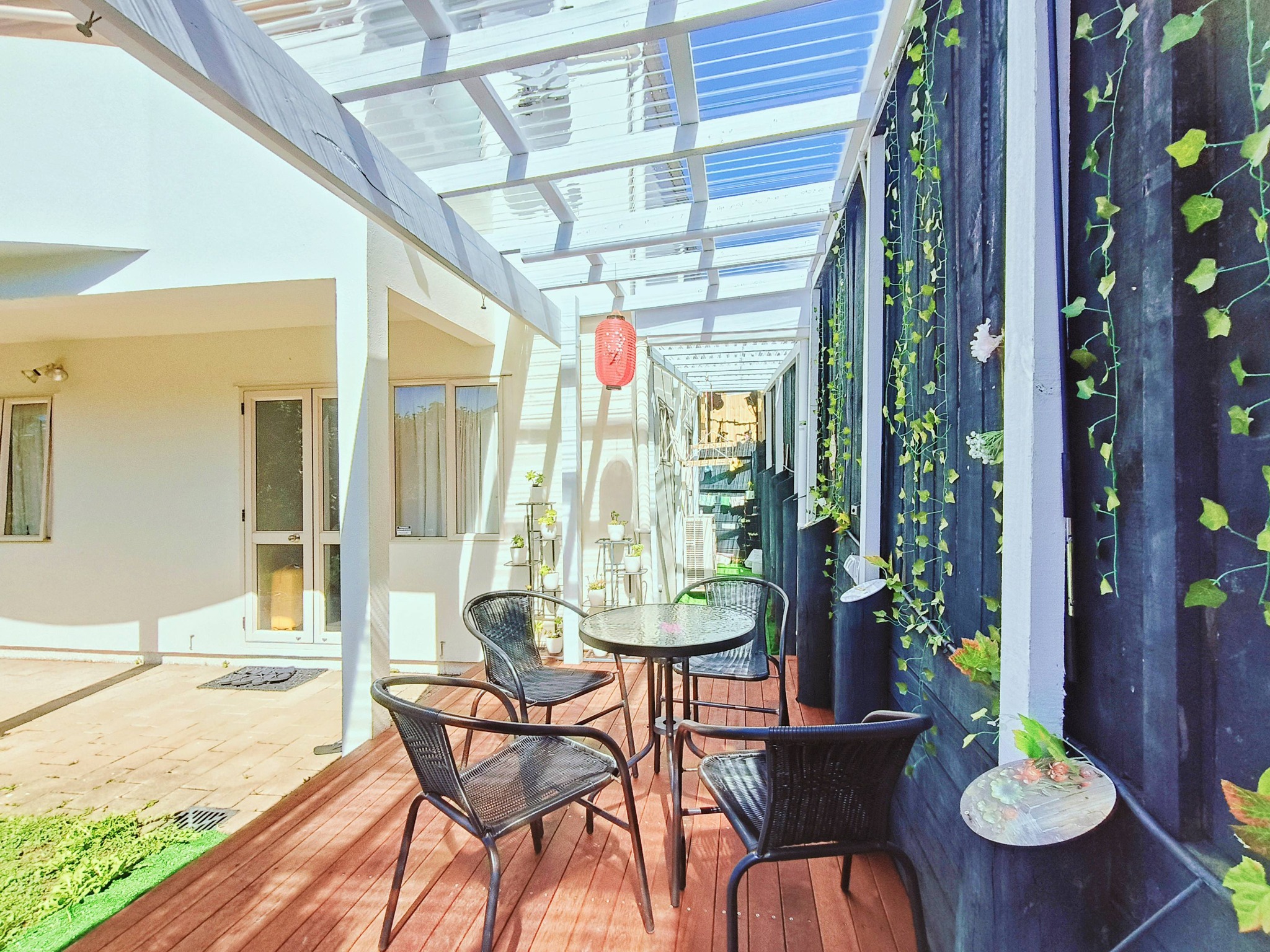 Covered outdoor deck